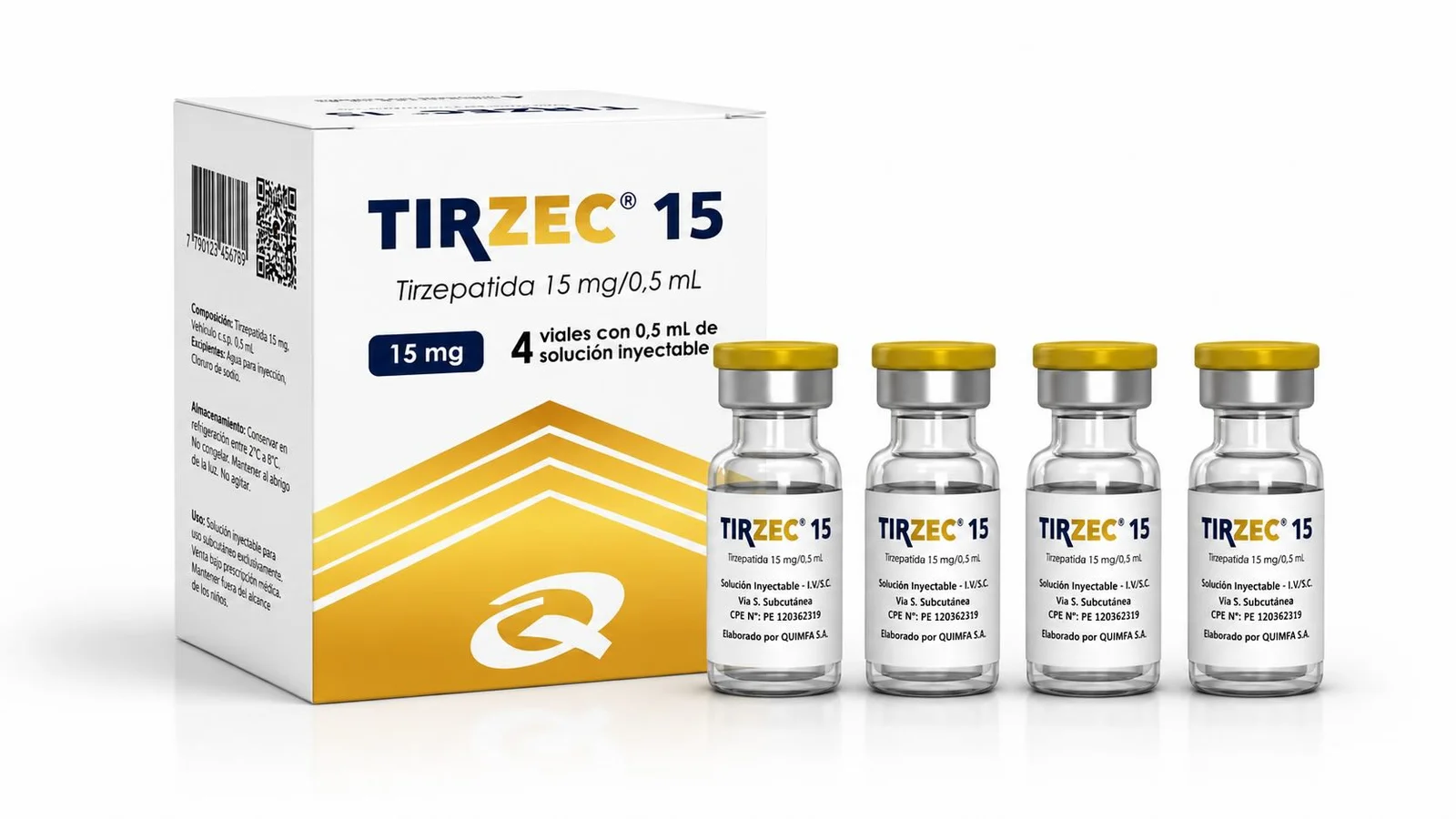 Tirzec 15mg – 4 ampolas